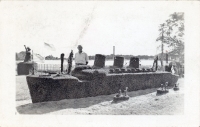 Ship topiary at Yearick's Nursery postcard, Fishing Creek, New Jersey