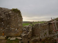 Corfe Castle walls