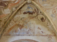 12th century wall paintings in Winchester Cathedral, uncovered in the 1960s