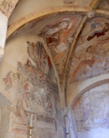 12th century wall paintings in Winchester Cathedral, uncovered in the 1960s