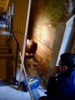 Restorer at work, Vatican Museum