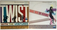 Twist With The Ventures and Dance With The Ventures  album covers, The Ventures
