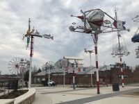 The Vollis Simpson whirligigs, reinstalled in Wilson, NC