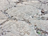 Words and symbols at  the Waikoloa petroglyphs