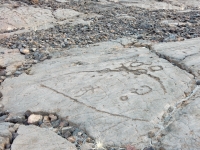 A figure and circles from the Waikoloa petroglyphs in Hawaii A figure and circles from the Waikoloa petroglyphs in Hawaii