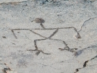 Triangle figure from the Waikoloa petroglyphs in Hawaii Triangle figure from the Waikoloa petroglyphs in Hawaii