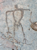 A male figure from the Waikoloa petroglyphs in Hawaii A male figure from the Waikoloa petroglyphs in Hawaii