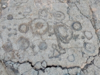 Circles and figure, the Waikoloa petroglyphs