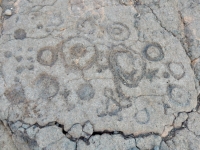 Circles and figure, the Waikoloa petroglyphs