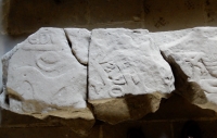 Medieval grave marker, Valle Crucis Abbey, Llangollen, Wales. 13th century