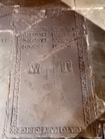 Grave marker at Brecon Cathedral, Wales