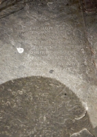 Grave marker at Brecon Cathedral, Wales