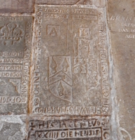 Grave marker at Brecon Cathedral, Wales