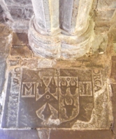 Grave marker at Brecon Cathedral, Wales