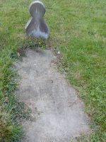 Most interesting marker in the church yard. St John's Church, Abbey Road, Llangollen, Wales