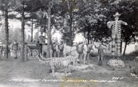 Fred Smith at his Wisconsin Concrete Park in Phillips postcard Fred Smith at his Wisconsin Concrete Park in Phillips postcard