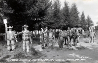 Horses and men at Fred Smith's Wisconsin Concrete Park, Phillips, postcard Horses and men at Fred Smith's Wisconsin Concrete Park, Phillips, postcard
