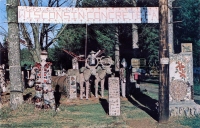 Color view of sign and sculptures at Fred Smith's Wisconsin Concrete Park, Phillips, postcard Color view of sign and sculptures at Fred Smith's Wisconsin Concrete Park, Phillips, postcard