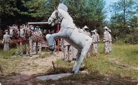 Color view of bucking horse at Fred Smith's Wisconsin Concrete Park, Phillips, postcard Color view of bucking horse at Fred Smith's Wisconsin Concrete Park, Phillips, postcard