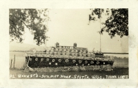 Glass model of the Bremen at the Wegner grotto, Sparta, Wisconsin, postcard Glass model of the Bremen at the Wegner grotto, Sparta, Wisconsin, postcard