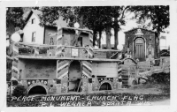 Peace Monument at Wegner grotto, Sparta, Wisconsin, postcard