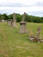 E.T. Wickham's statues in their new location on Oak Ridge Road in Palmyra, Tennessee.