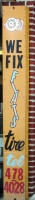 We Fix Flats sign, Chaudry Auto Electric, Lawrence Avenue at Hamlin-Roadside Art We Fix Flats sign, Chaudry Auto Electric, Lawrence Avenue at Hamlin-Roadside Art