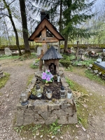 Another pensive Jesus in a rustic setting