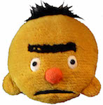 Homemade Bert pillow featured in Popular Crafts show