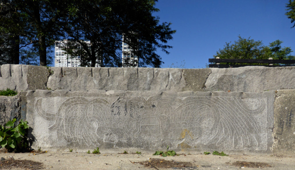 Chicago lakeshore stone carvings