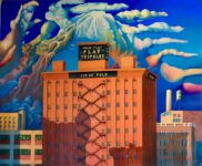 Painting of the old Tripoly building in Chicago by Joe Markevicius