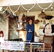 Figures and signs at entrance to Howard Finster's Paradise Garden, Summerville, GA