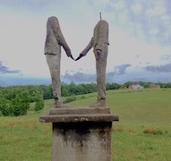 Damaged statue from E.T. Wickham environment, Palmyra, TN