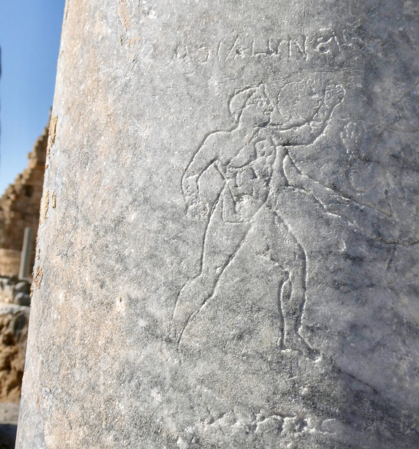 Gladiatorial graffiti, Perge, Turkey